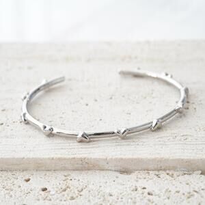 Kendra Scott Haven Heart Cuff Bracelet In Silver